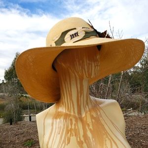 Gorgeous Givenchy Large Brimmed Vintage Designer Summer Sun Hat